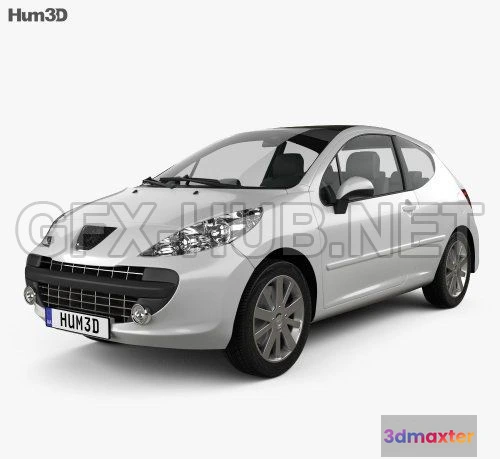 1208522 - CAR - Peugeot 207 2006 3D Model