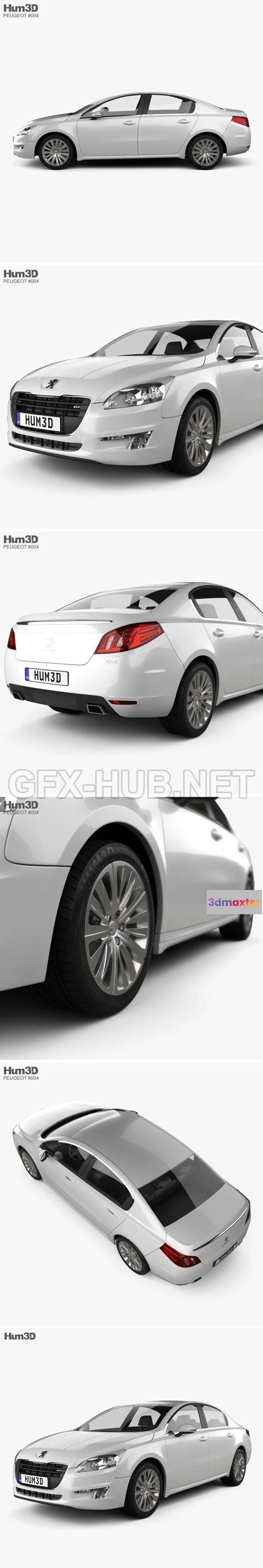 1208544 - CAR - Peugeot 508 saloon 2011 3D Model