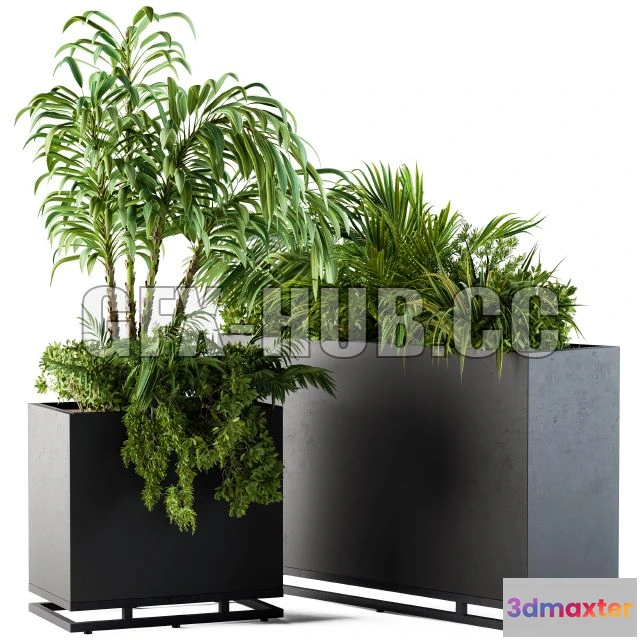 1208580 - CAR - Plant Box Metal Compact04 3D Model