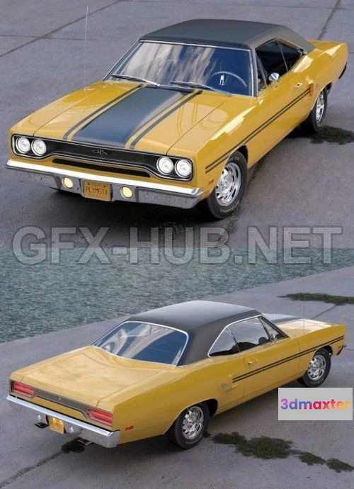 1208620 - CAR - Plymouth GTX 1970 3D Model