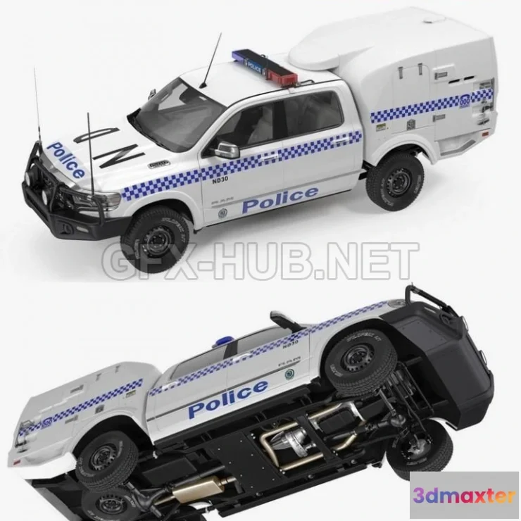 1208638 - CAR - Police Paddy Wagon Dodge RAM 1500  3D Model