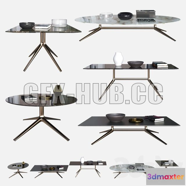 1208640 - CAR - POLIFORM COFFEE TABLES MONDRIAN 3D Model