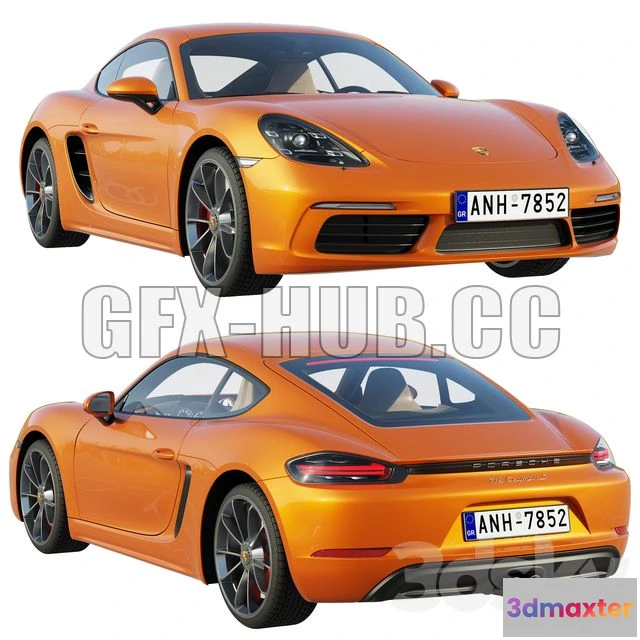 1208674 - CAR - Porsche 718 Cayman S 3D Model
