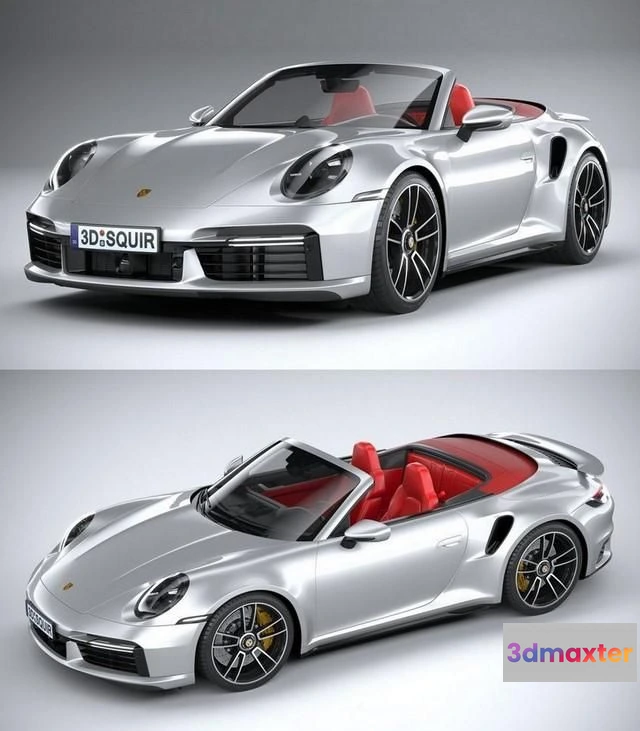 1208710 - CAR - Porsche 911 Turbo S Cabrio 2021 3D Model