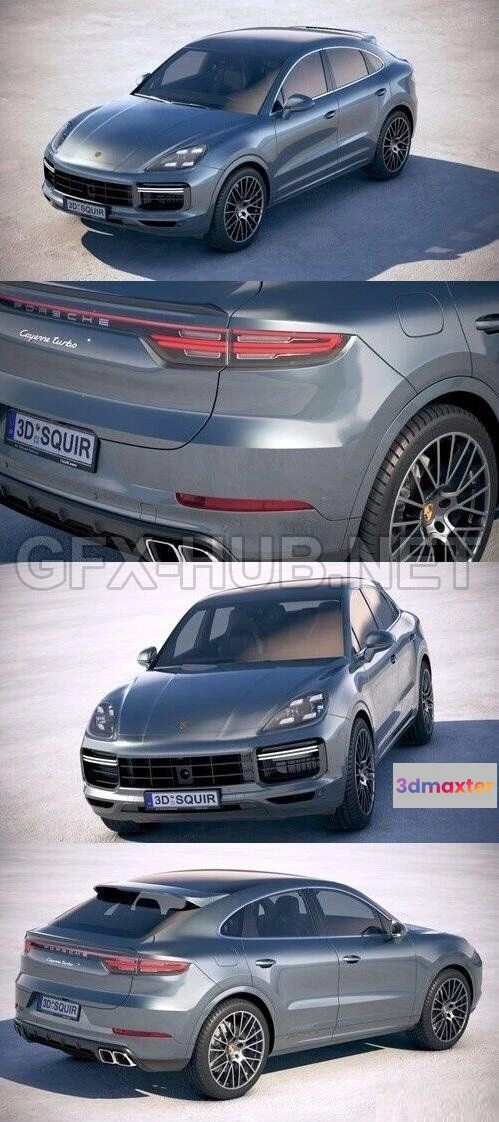 1208736 - CAR - Porsche Cayenne Turbo Coupe 2020  3D Model
