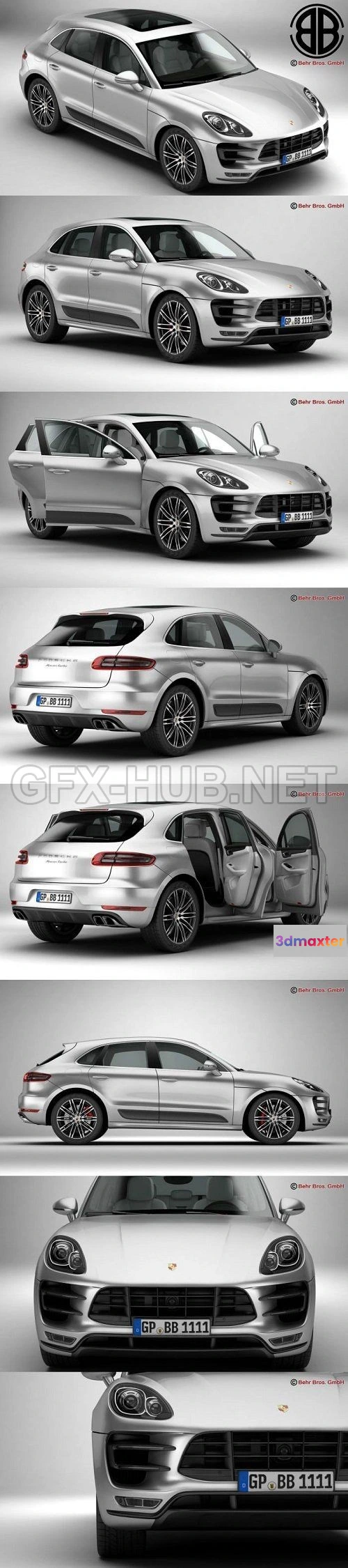 1208742 - CAR - Porsche Macan Turbo 2015 3D Model