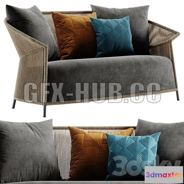 1208762 - CAR - Potocco Ola Sofa 3D Model