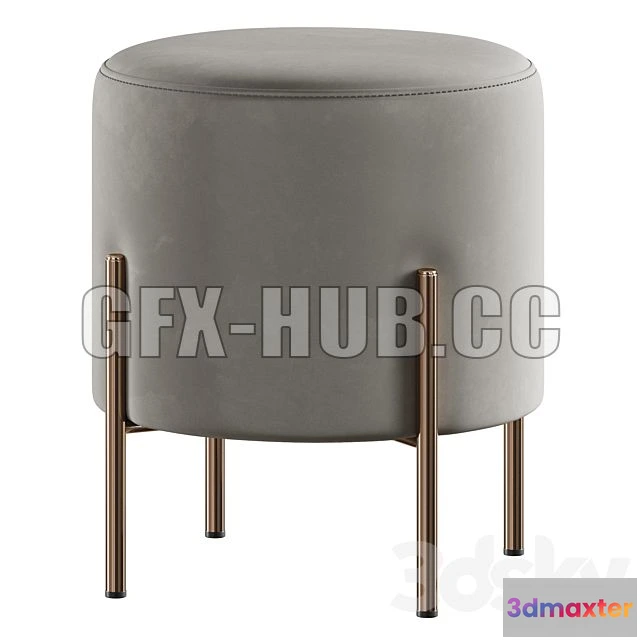 1208768 - CAR - Pouf Gato Round 3D Model