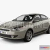1208800 - CAR - Renault Fluence 2010  3D Model
