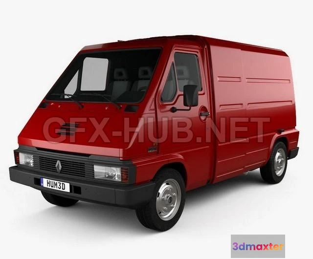 1208806 - CAR - Renault Master Panel Van 1980 3D Model