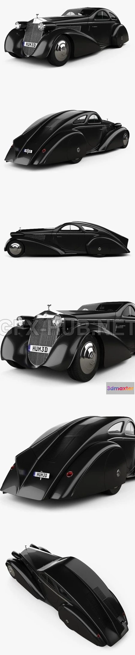 1208846 - CAR - Rolls-Royce Phantom Jonckheere Coupe 1934 3D Model