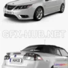 1208860 - CAR - Saab 9-3 convertible 2008  3D Model