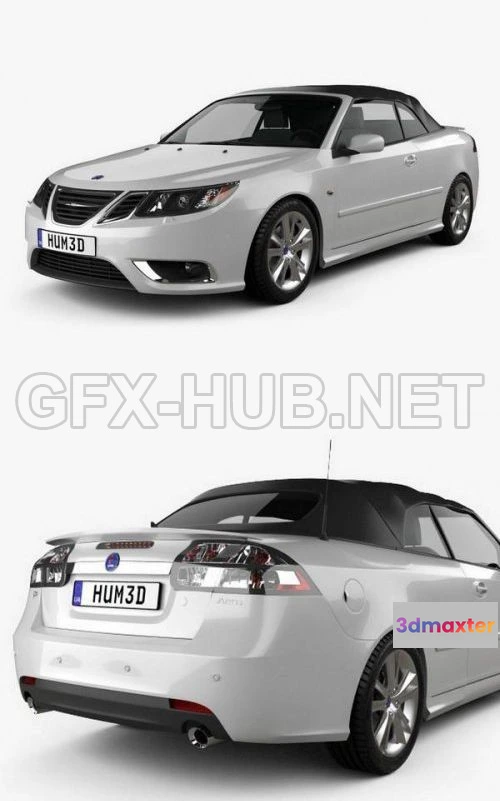 1208860 - CAR - Saab 9-3 convertible 2008 3D Model