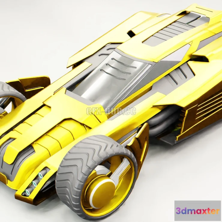 1208870 - CAR - Sci-Fi Car 3D Model