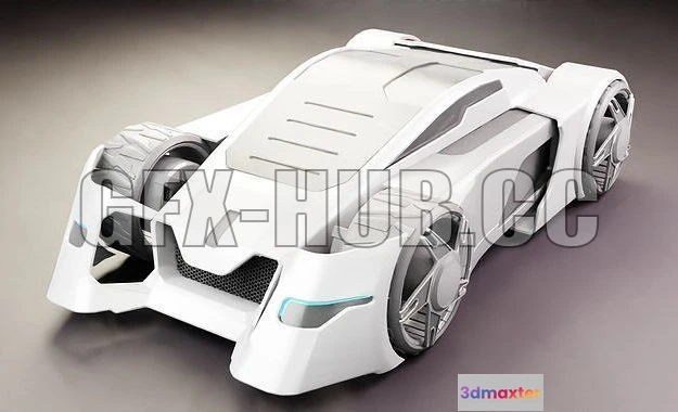 1208872 - CAR - Sci-Fi Concept Car 3D Model
