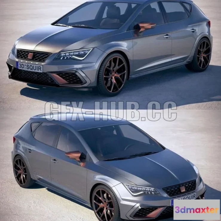 1208886 - CAR - Seat Leon Cupra R 2018 3D Model
