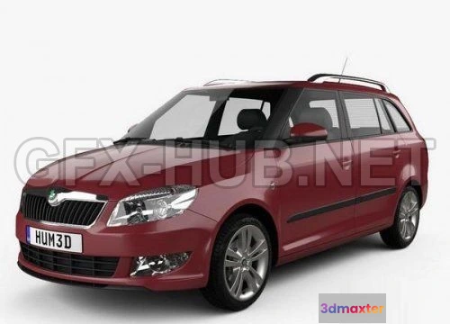 1208902 - CAR - Skoda Fabia Combi 2011  3D Model