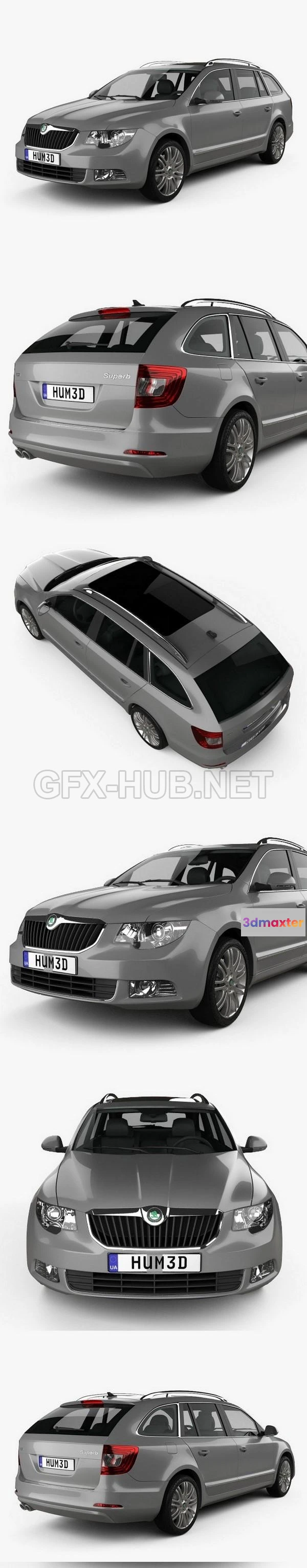 1208912 - CAR - Skoda Superb B6 Combi 2011  3D Model