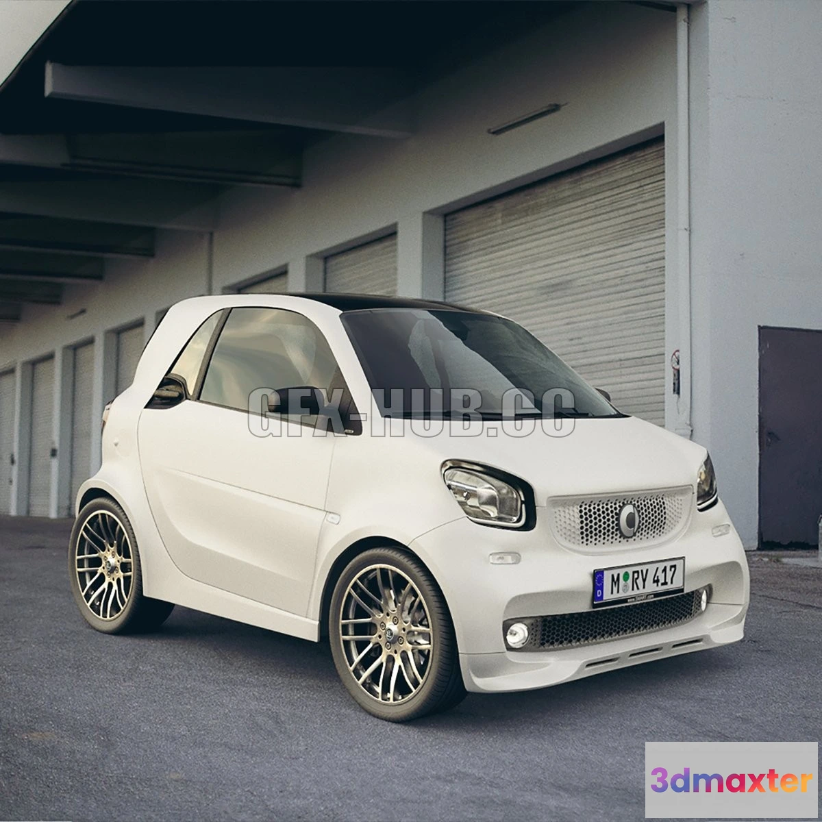 1208918 - CAR - Smart fortwo Brabus car 3D Model