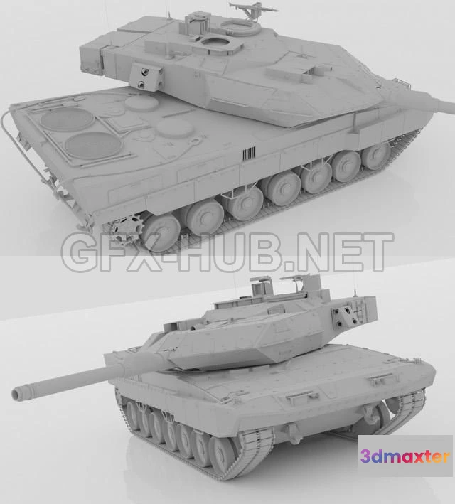 1208938 - CAR - STRV 122 - Main Battle Tank 3D Model