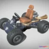 1208940 - CAR - Stylized Kart Blue 3D Model
