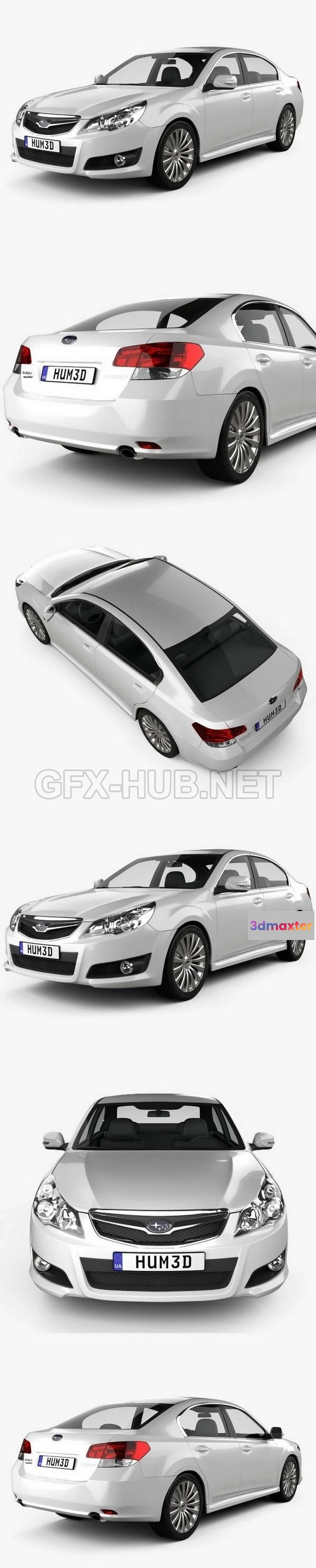 1208950 - CAR - Subaru Legacy Liberty sedan 2010  3D Model