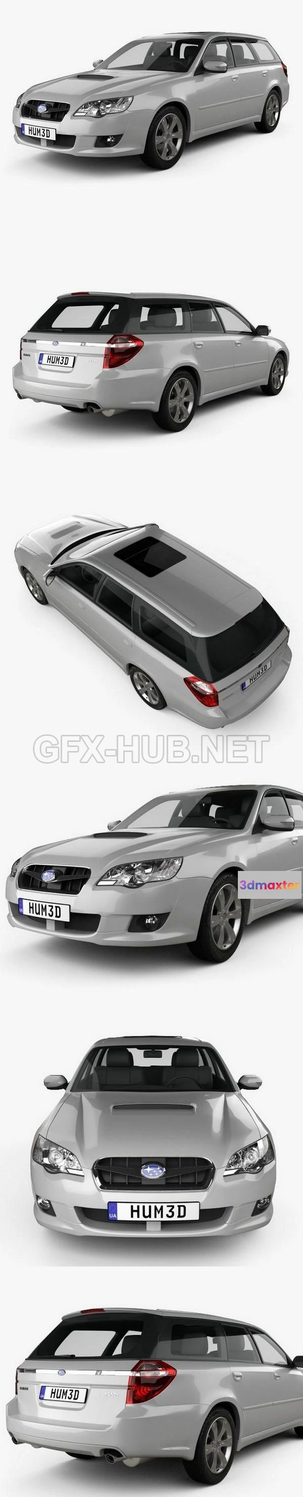 1208952 - CAR - Subaru Legacy station wagon 2008  3D Model