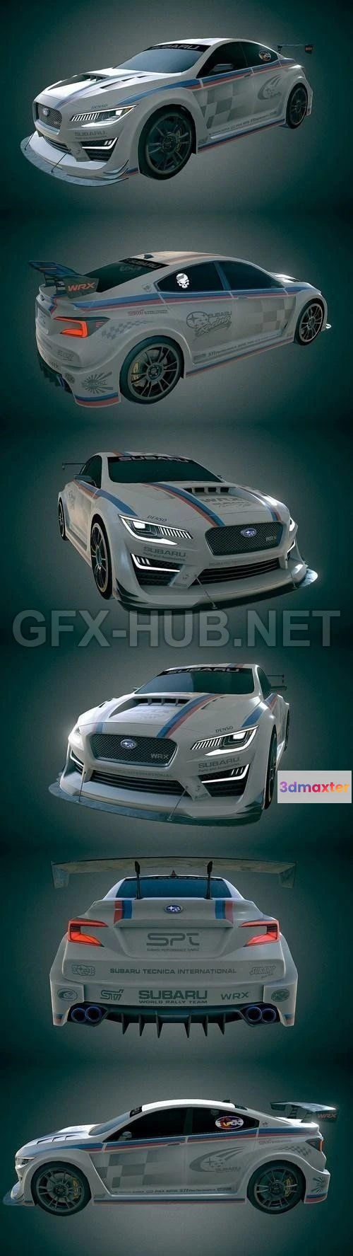 1208960 - CAR - Subaru WRX Race Car 3D Model