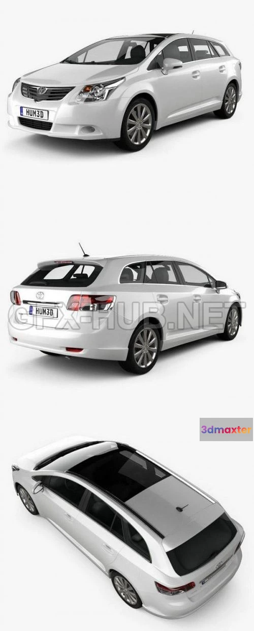1209034 - CAR - Toyota Avensis Tourer 2009  3D Model