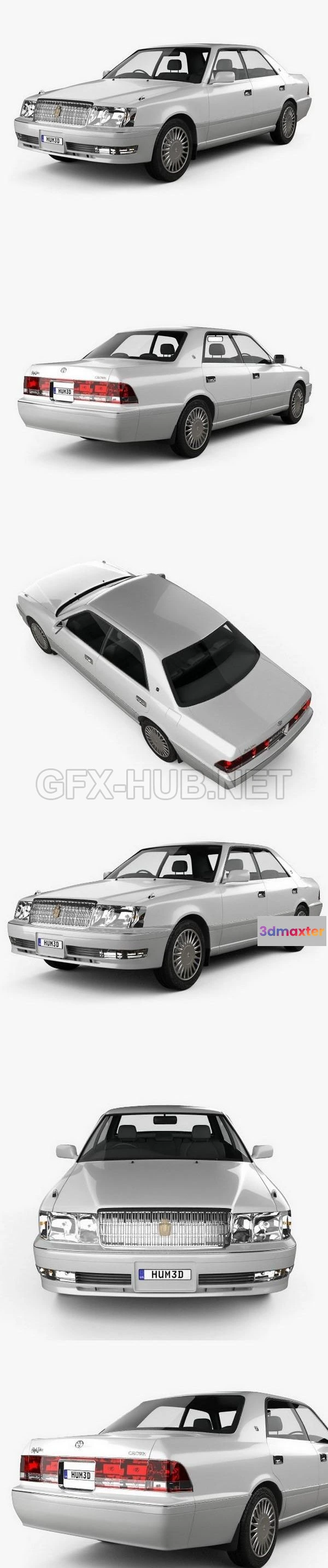 1209064 - CAR - Toyota Crown hardtop 1997  3D Model