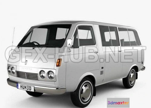 1209090 - CAR - Toyota Hiace Passenger Van 1967  3D Model