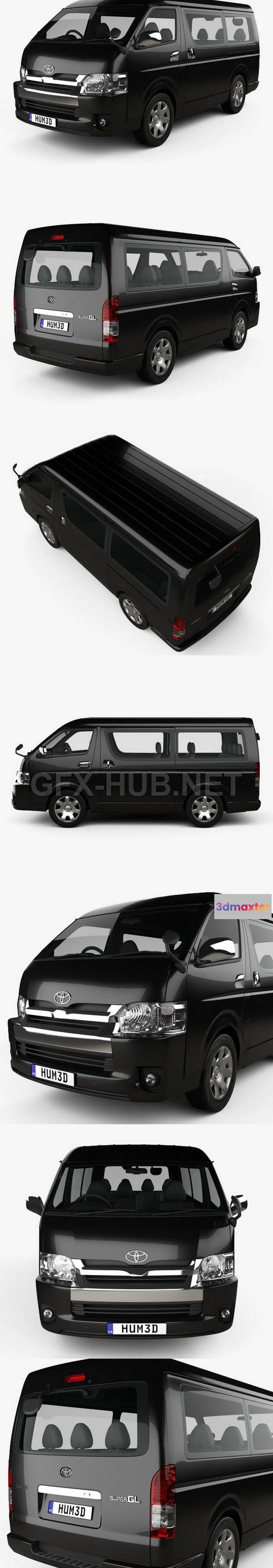1209092 - CAR - Toyota Hiace Passenger Van L1H2 GL 2013  3D Model