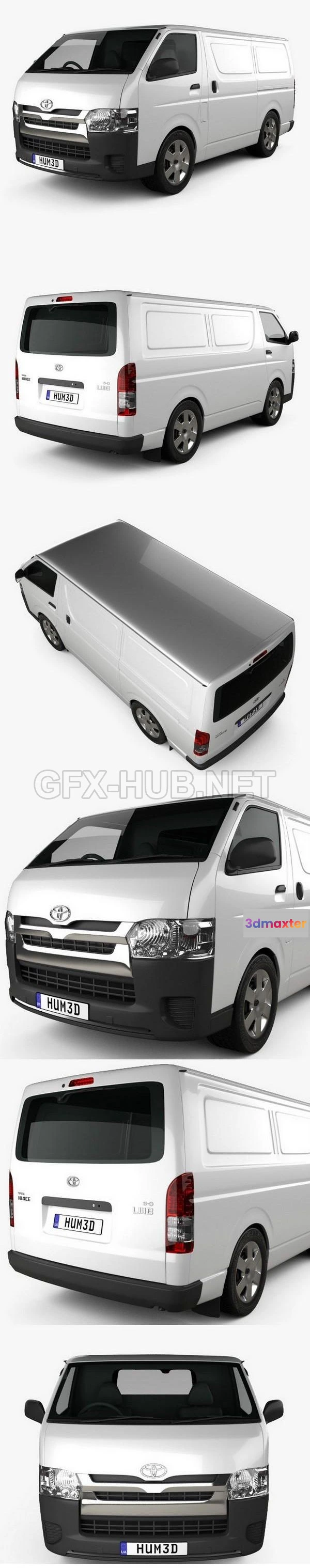 1209098 - CAR - Toyota HiAce SWB Panel Van 2013  3D Model