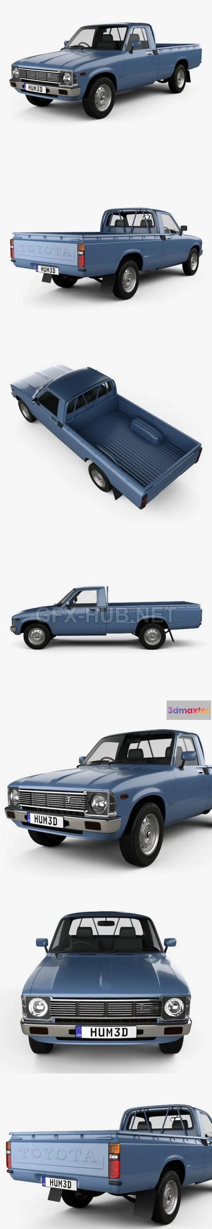 1209112 - CAR - Toyota Hilux Regular Cab 1978  3D Model