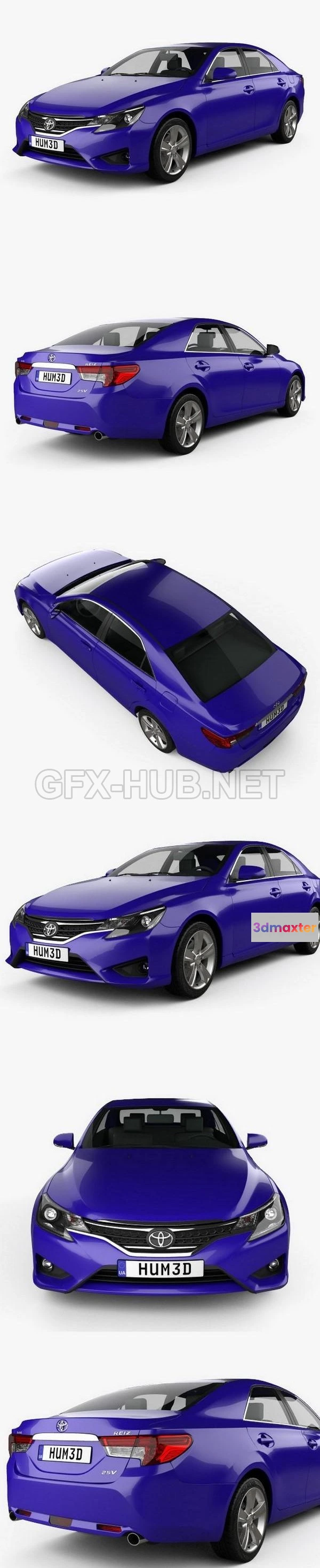 1209168 - CAR - Toyota Mark X (Reiz) 2012  3D Model