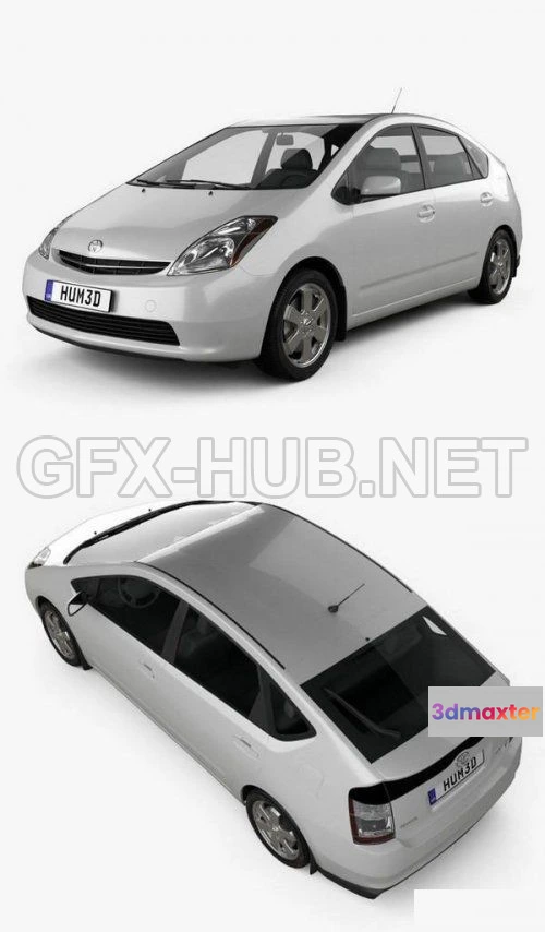 1209176 - CAR - Toyota Prius base 2003  3D Model