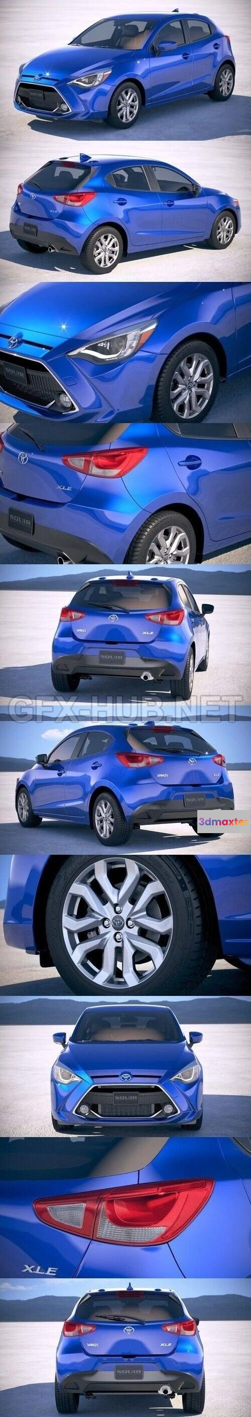 1209218 - CAR - Toyota Yaris Hatchback US 2020  3D Model