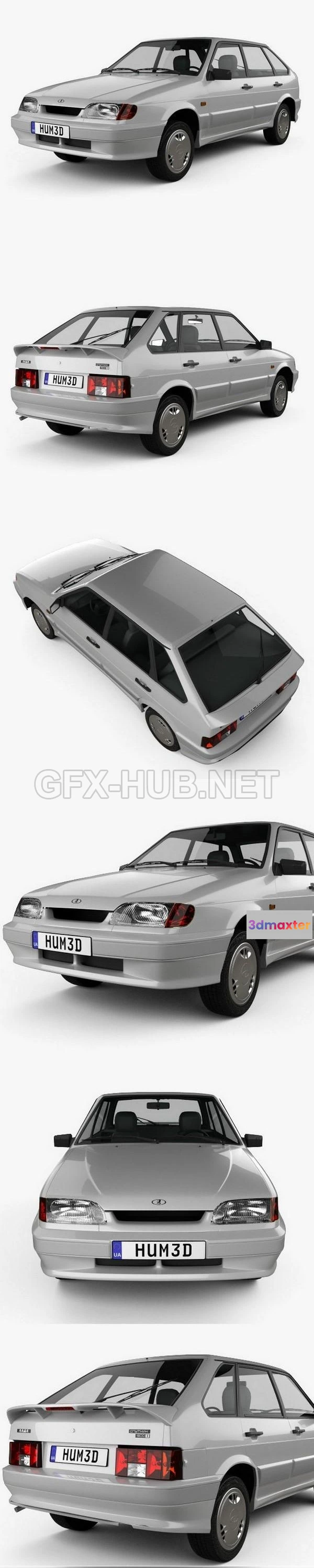 1209246 - CAR - VAZ Lada Samara (2114) hatchback 5-door 1997  3D Model