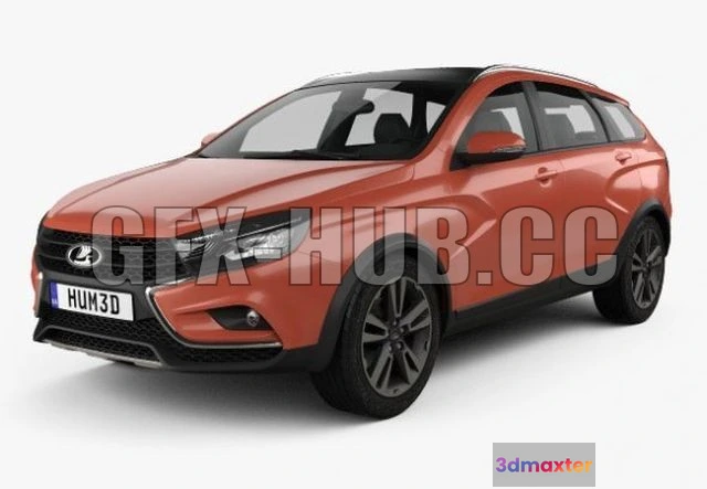 1209250 - CAR - VAZ Lada Vesta Cross 2017 3D Model