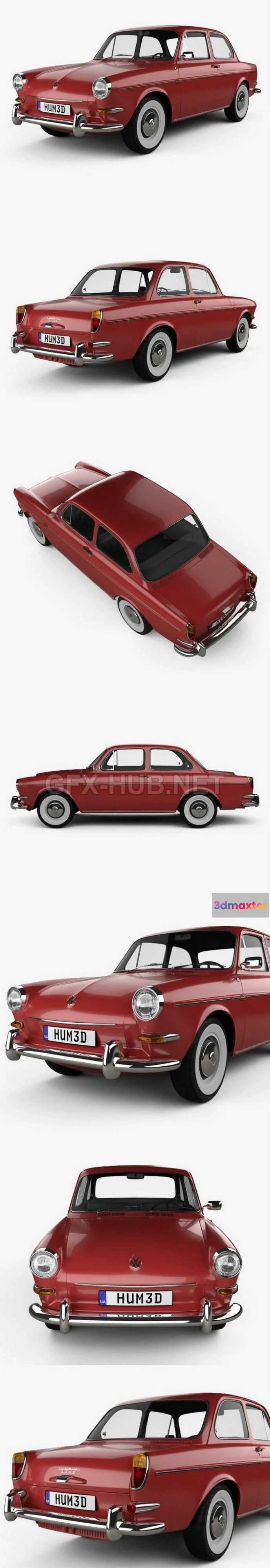 1209262 - CAR - Volkswagen 1500 (Type 3) notchback 1961  3D Model