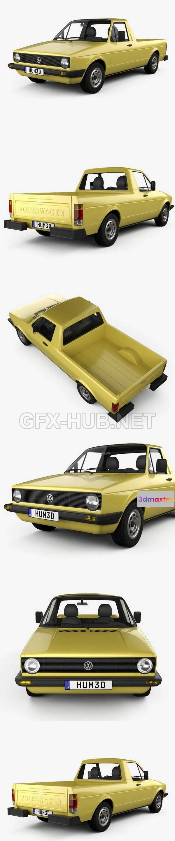 1209288 - CAR - Volkswagen Caddy (Type 14) 1982  3D Model