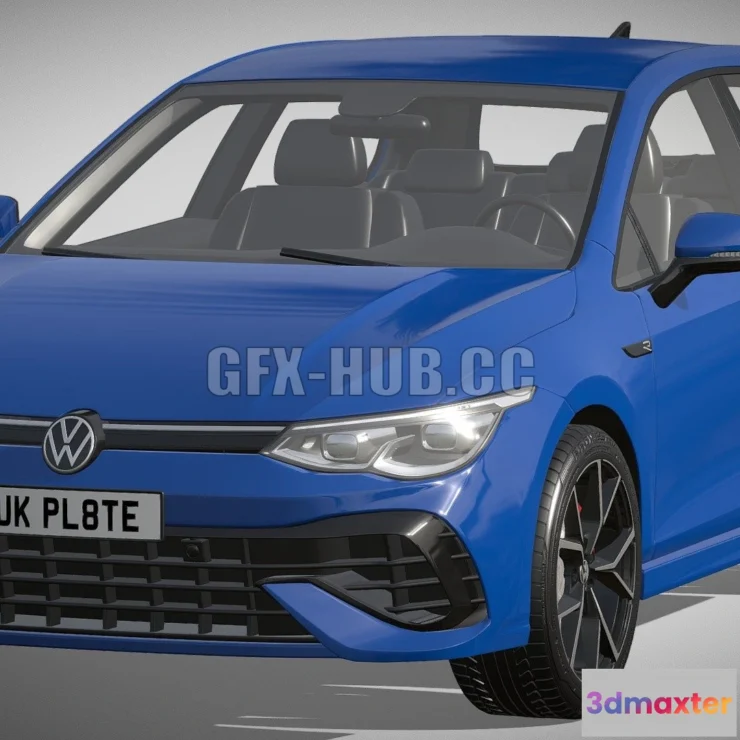1209298 - CAR - Volkswagen Golf 8 R 2022 3D Model
