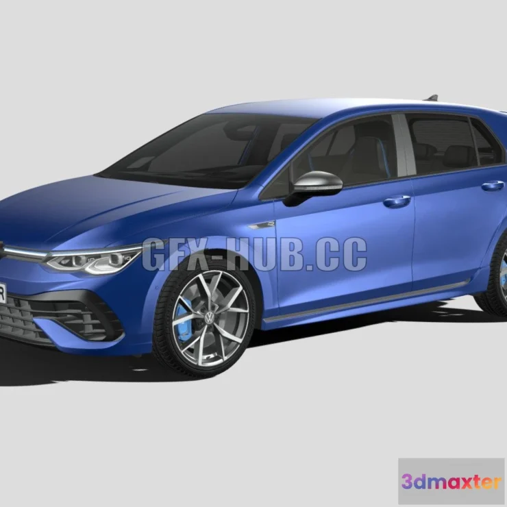 1209308 - CAR - Volkswagen Golf R Estate 2022 3D Model