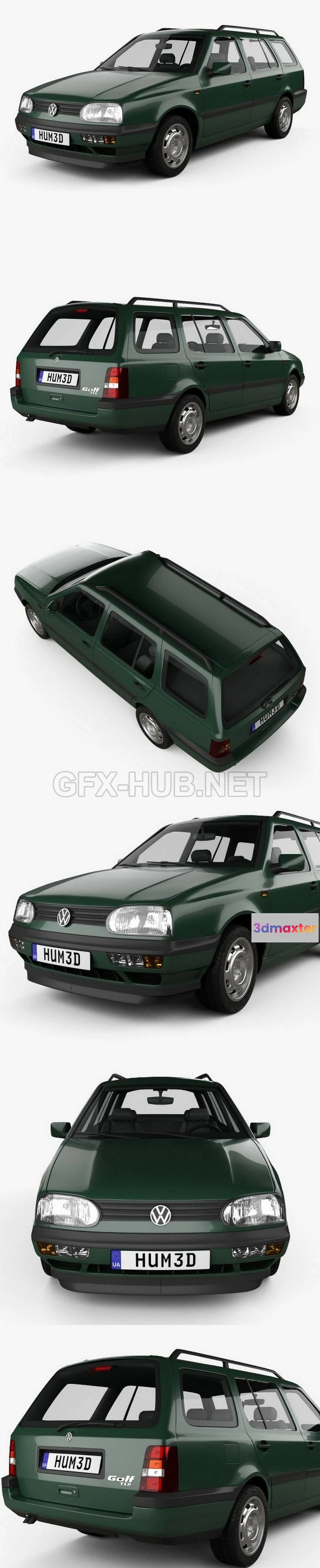 1209310 - CAR - Volkswagen Golf Variant 1993  3D Model