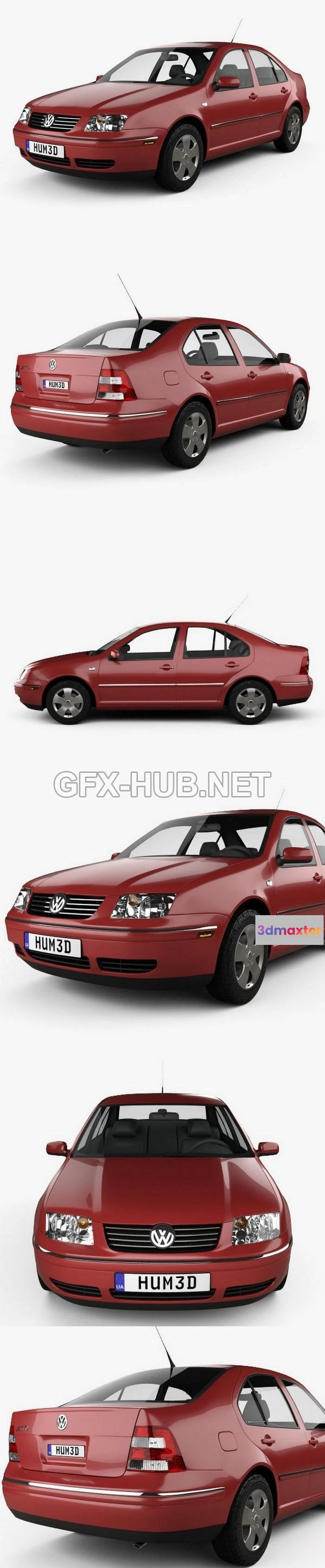 1209328 - CAR - Volkswagen Jetta Sedan 2003  3D Model