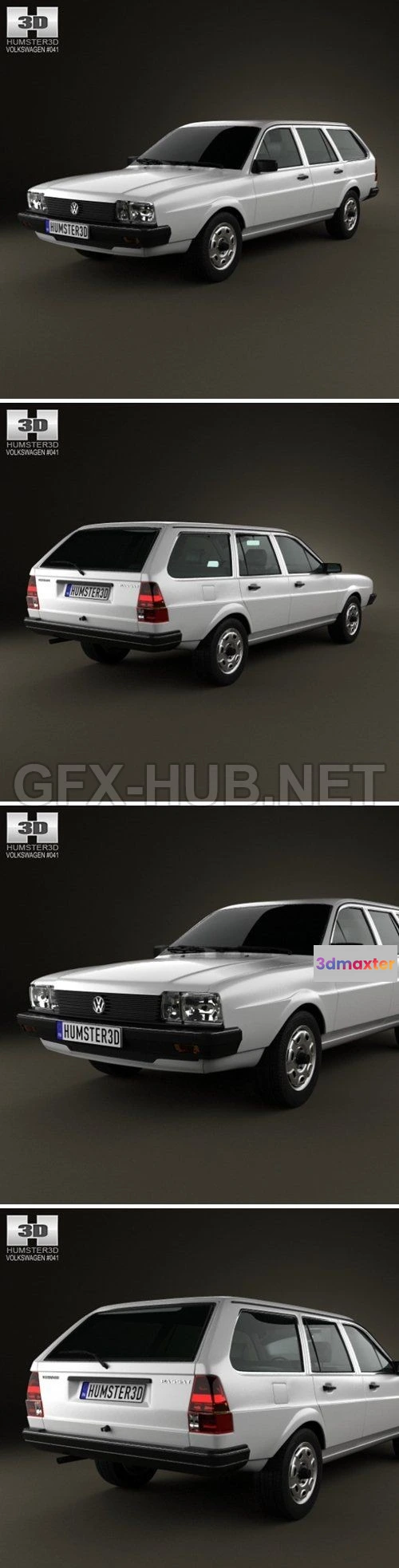 1209346 - CAR - Volkswagen Passat B2 variant 1980  3D Model