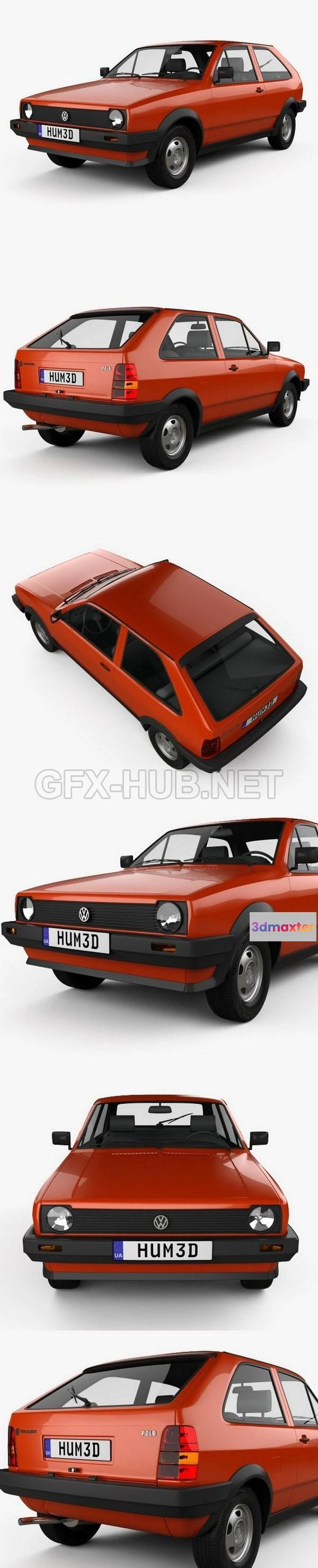 1209356 - CAR - Volkswagen Polo coupe 1990  3D Model