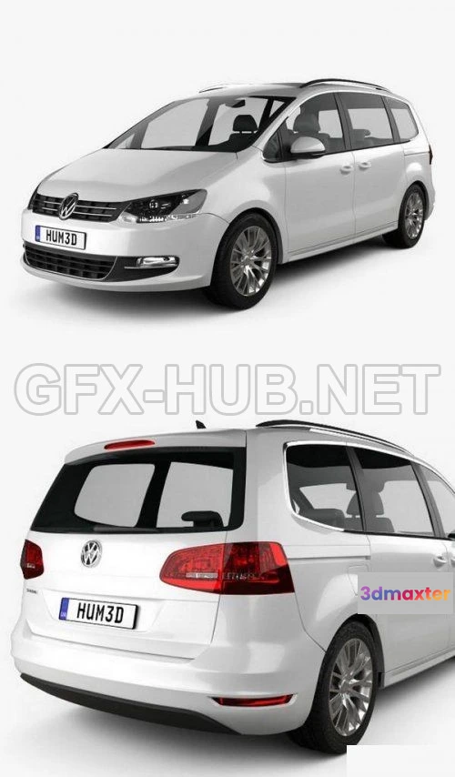 1209368 - CAR - Volkswagen Sharan 2011 3D Model