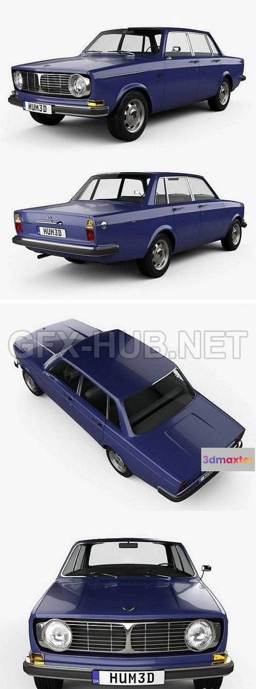 1209400 - CAR - Volvo 144 sedan 1967 3D Model