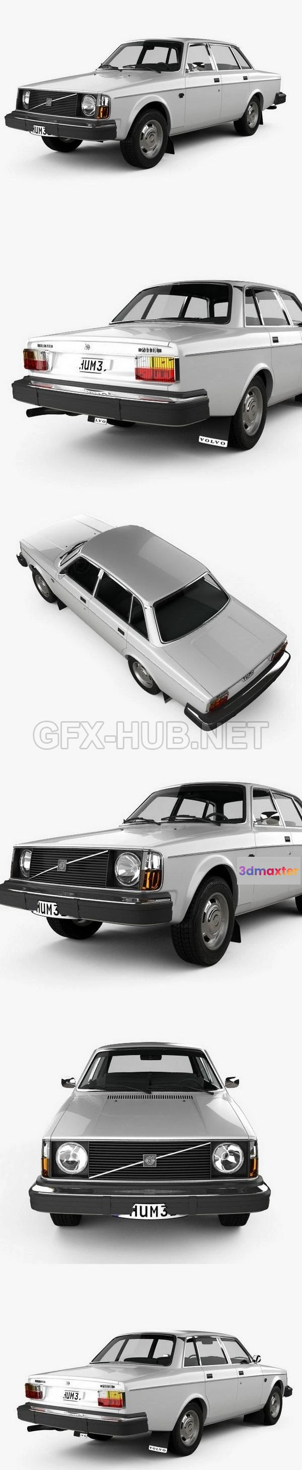 1209402 - CAR - Volvo 244 sedan 1975  3D Model